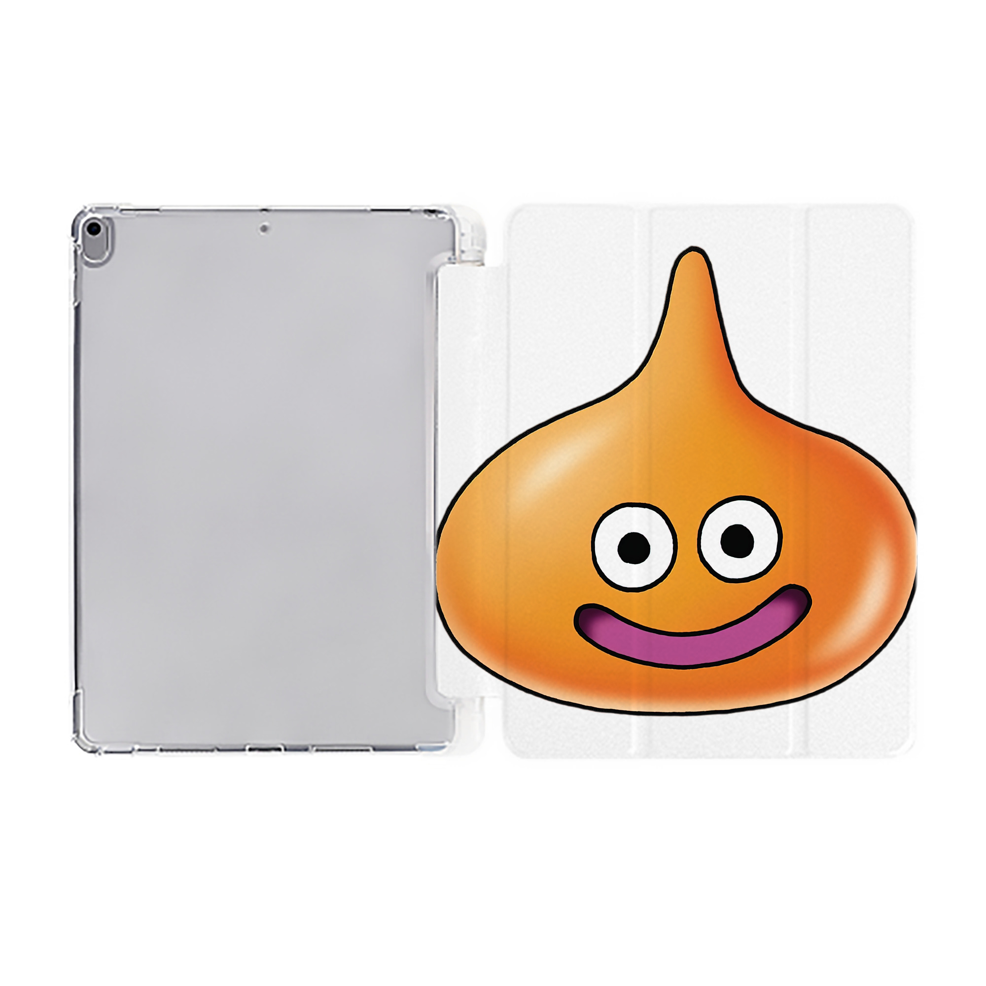 （画像用） ドラゴンクエスト Doragon Kuesuto Dragon Quest IPad ケース ペン収納付き 三つ折りスタンド PUレザー×シリコン 対応機種9.5/10.5/10.9インチ